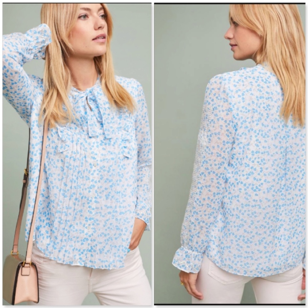 Eden Tie-Sleeve Blouse NWT